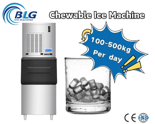 BLG 200kg Daily Output Water-Cooled Chewing Ice Machine 220V Automatic Maker Pump Energy Saving for Food Beverage Business
