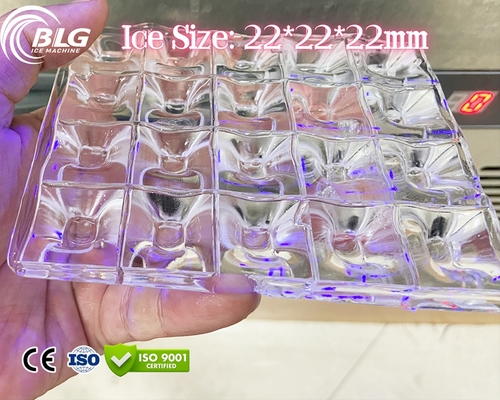 BLG Commercial 40kg/24h Cube Ice Machine 8kg Storage Capacity 220V Energy Saving Compressor Plug Customizable Automatic