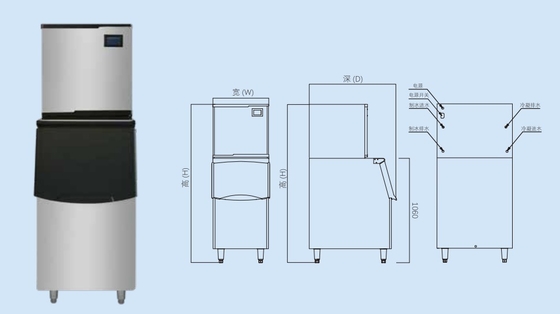 BLG 500kg/24hours Hot Sale Commercial Cube Ice Machine Ice Cube Making Machine for Beverage Wine Tea Factory Price