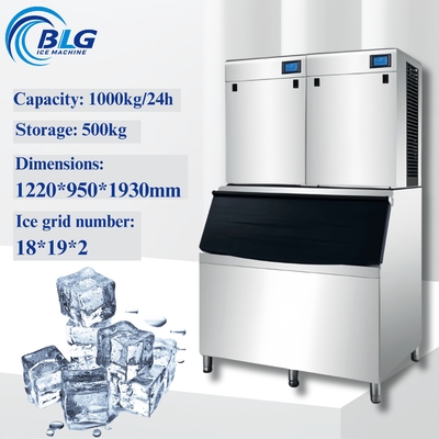 BLG 1000kg/24hours Hot Sale Commercial Cube Ice Machine Ice Cube Making Machine for Beverage Wine Tea Factory Price