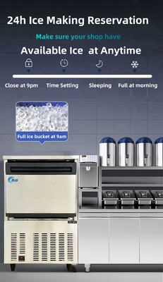 BLG Spray Ice Making Square Big Cube Ice Machine Crystal clear Stainless Steel Whisky bar Shop 100kg  China Best Factory