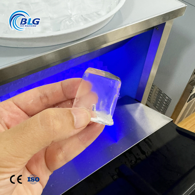 BLG Spray Ice Making Square Big Cube Ice Machine Crystal clear Stainless Steel Whisky bar Shop 100kg  China Best Factory