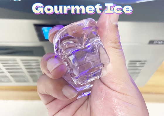 BLG Commercial 100KG/24H Fully Automatic Integrated Spray Cylindrical Ice Machine 20KG Storage 220V Gourmet Ice  Compressor