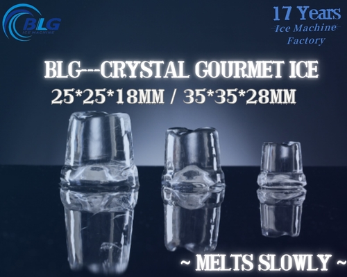 BLG 220V Automatic Stainless Steel 25Kg Commercial Pure Crescent Moon Ice Making Machine for Bar Slow-Melting Ice