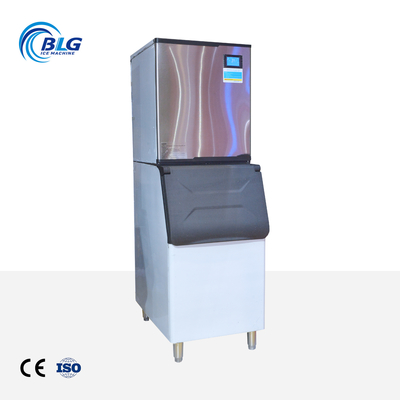 BLG Automatic Stainless Steel 100Kg Commercial Pure Crescent Moon Ice Making Machine with 105kg Storage for Hospitality Industry