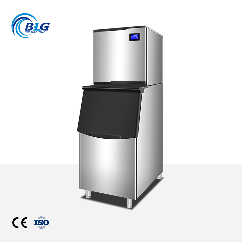 BLG 200kg Daily Output Water-Cooled Chewing Ice Machine 220V Automatic Maker Pump Energy Saving for Food Beverage Business