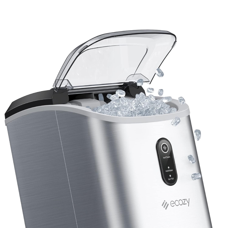 BLG Commercial Electric Ice Maker Machine 17KG Daily Chewing Ice 33lbs Cube Storage Capacity Nugget Ice for Restaurant Home Use