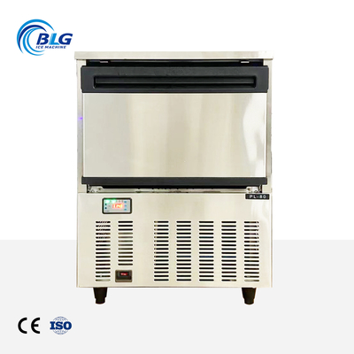 BLG 80 Kg Ice Production Large Full Cube Ice Maker Water Spray Commercial Compact Ice Machine with 30kg Storage Bin for Sale